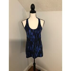 Lululemon Women's Blue Black Cool Racerback Painted Animal Sprinkler
